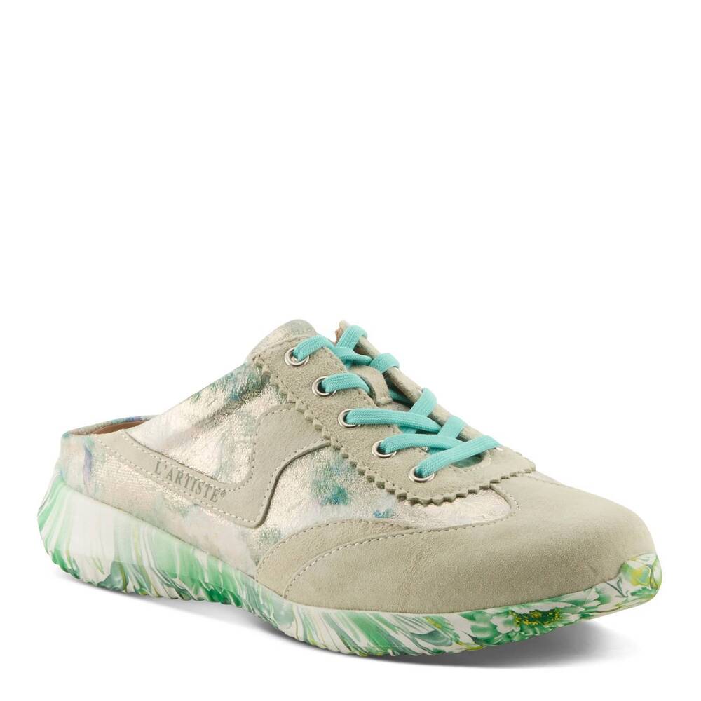 NEW L'ARTISTE women's step inside shoe in mint green